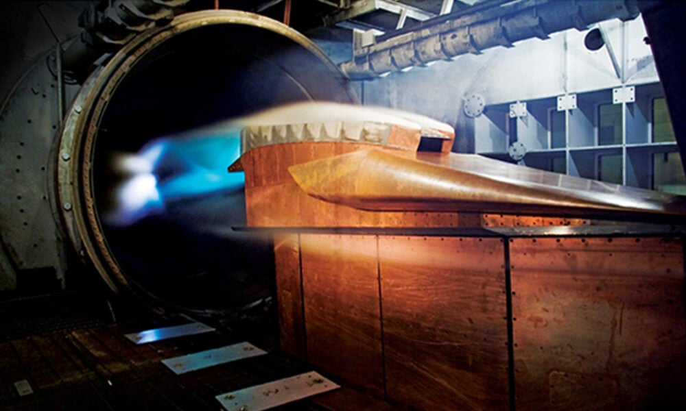 a hypersonic model test at NASA Langley